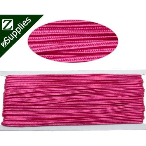 20 Meters 2.5mm Rose Red Soutache Braid for jewelry making, Soutache Cord Braided Rope -D1483