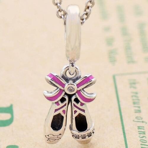 Original Heart And Arrow Tattoo Punk Ballerina Shoes Pendant Beads Fit 925 Sterling Silver Charm Bracelet Diy Jewelry