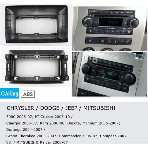 10.1 inch Car Fascia Panel for CHRYSLER 300C 2005-07; PT Cruiser 2006-10 Audio DVD GPS Navigation Facia Dash Mount Kit Plate