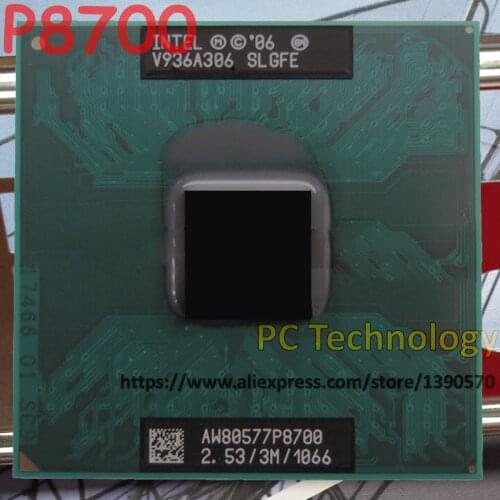 Original Intel Core 2 Duo Mobile Intel P8700 Dual Core 2.53GHz 3M 1066MHz Socket 478 CPU Processor 100%test