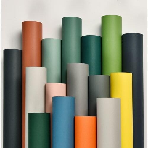 16 Models Waterproof Solid Color Wallpaper Roll Non-Woven Green Antifouling Home Living Room Bedroom Decoration Wall paper 9.5m