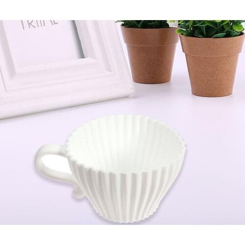 Silicone Cupcake Cups Muffin Baking Cake Tea Saucer Teacup Mold Mould