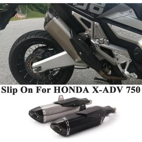 Slip On For HONDA X-ADV750 X-ADV 750 ADV 750 2018 2019 Motorcycle Exhaust Tail Escape Modify Link Pipe Carbon Muffler DB Killer