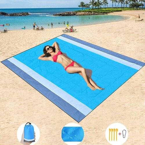Waterproof Beach Blanket Portable Pocket Camping Mat Folding Camping Tent Mattress Outdoor Camping Picnic Mat blanket Ground Pad