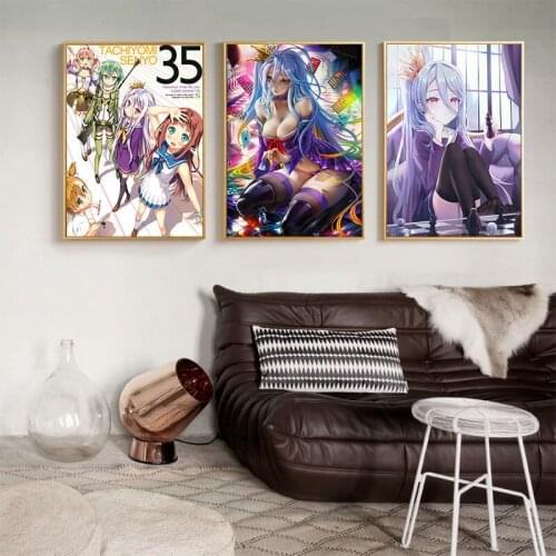 Japanese Anime No Game No Life Wall Art Canvas Painting for Living Room Wall Art Poster and Print Decoration Home Decor Unframed