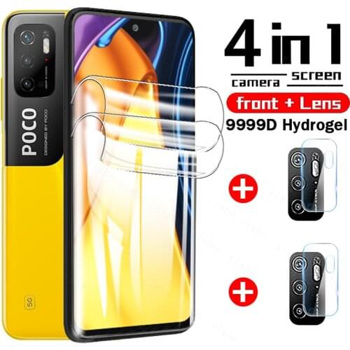 Screen Protector Hydrogel Soft Film for Xiaomi Mi Poco M3 Pro 5g Pocophone Pocco Poko X3 Pro NFC F3 x3pro Camera Lens Glass