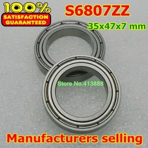 1pcs) SUS440C environmental corrosion resistant stainless steel deep groove ball bearings S6807ZZ 35*47*7 mm