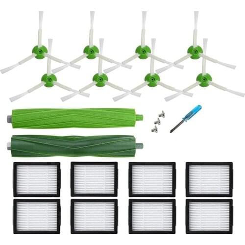 18PCS Hepa Filter Side Brush Roll Brush for IRobot Roomba I7 E5 E6 I3 Series Robot Vacuum Cleaner Replacement Parts