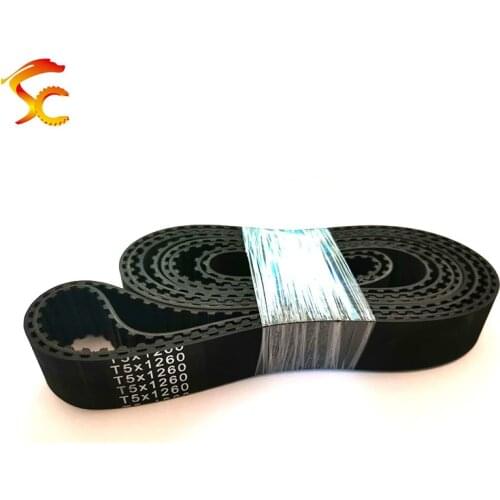 T5 1260 length 1260mm width 20mm teeth 252 for 3d printer 1260-T5-20 closed-Loop rubber belt T5-1260-20