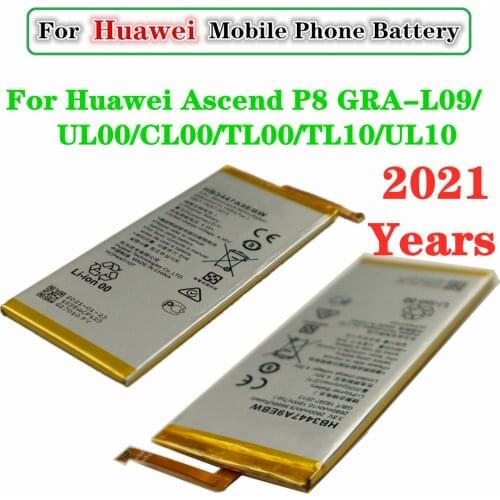 2021 2600mAh HB3447A9EBW High Quality Rechargeable For Huawei Ascend P8 Phone Battery Li-Polymer Battery