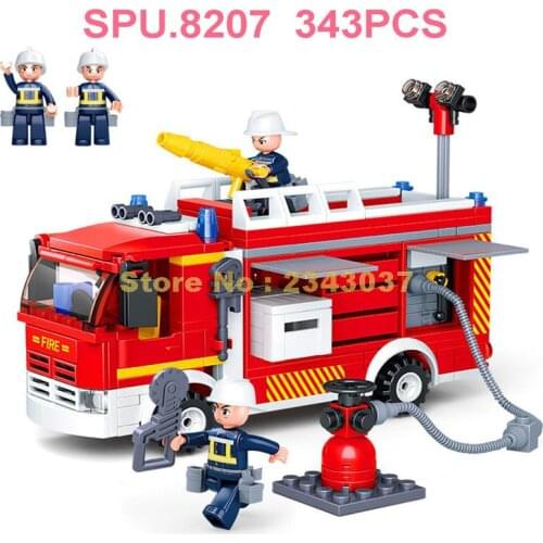 Sluban 0626 343pcs Urban Fire Truck Building Blocks 2 Toy