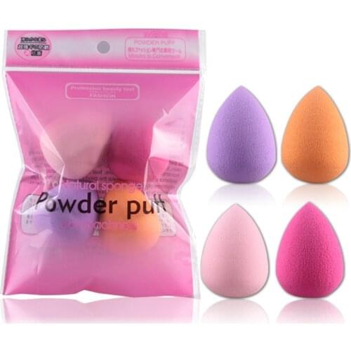 4Pcs/set Mini Beauty Soft Makeup Sponge Puff Face Nose Facial Foundation Base Liquid Powder Blending Drop Shape Cosmetic Tool
