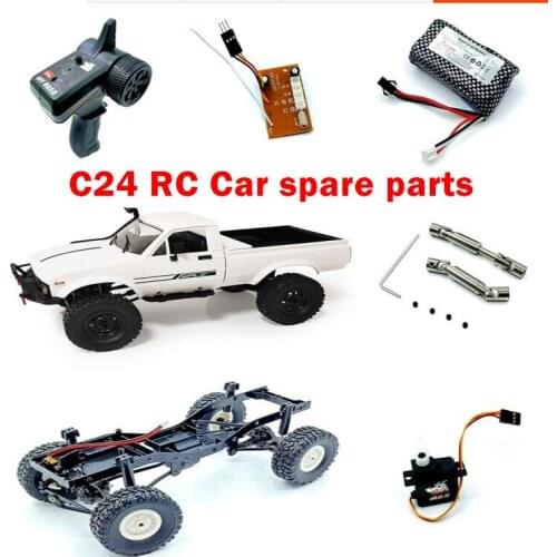 WPL C24 C24-1 RC car spare parts tire Remote control Wave box Receiving board Shock absorber steering engine Cha