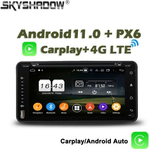 Wireless Carplay PX6 CAR DVD player Android 10.0 4G+64G GPS Bluetooth 5.0 For Toyota Corolla Camry RAV4 HILUX VIOS Land Tundra