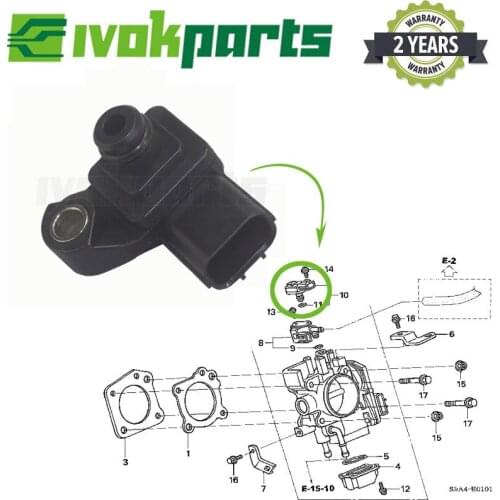 Intake Manifold Absoulute Map Sensor For Honda ACCORD CIVIC VII VIII Acura TSX RSX RL TL 37830-PNC-003 37830-PWC-003