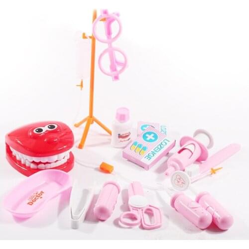 Children Mini Pretend Play Nurse Doctor Toys Puzzle Educational Doll Plastic Teeth Scissors Glasses Medicine Case Box Toys