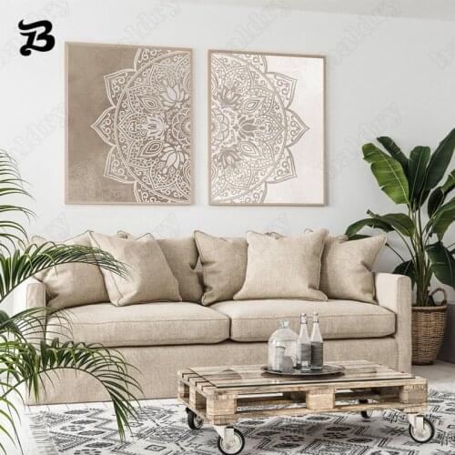 Home Decoration Abstract Picture Neutral Color Wall Art Canvas Painting Posters and Prints Wall Pictures for Living Room Decor