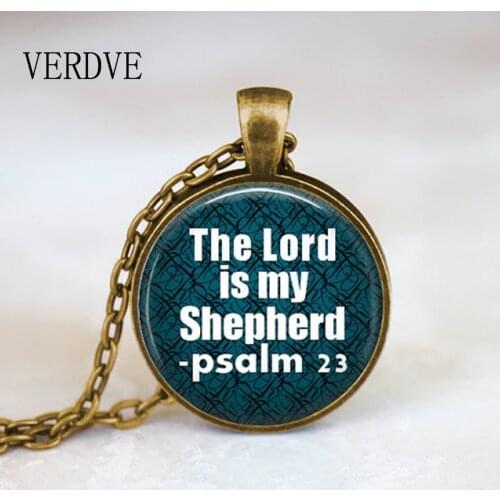 The Lord Is My Shepherd Psalm 23 Bible Verse Necklace Bible Quote Christian Jewelry Women Men Sister BFF Necklaces Gifts