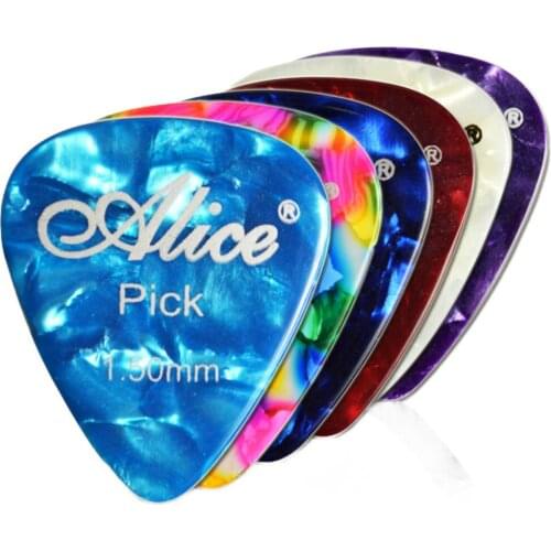 Alice Celluloid Guitar Pick Plectrum Mediator Gauge 0.46mm/0.71mm/0.81mm/0.96mm/1.2mm/1.5m Random Color Guitar Parts Accessories