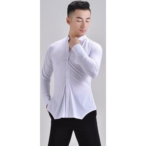 MenS Modern Dance Tops National Standard Dance Long-Sleeved Latin Dance Clothes New Ballroom Dance Competition Clothes DQS6418