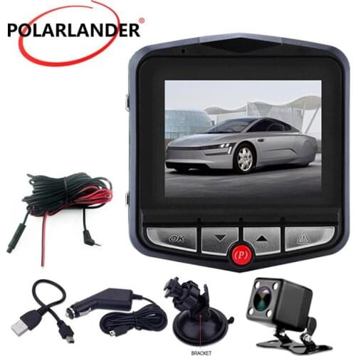 Newest Car DVR Camera Camcorder Full Video Registrator Recorder Night Vision Dash Cam Camcorder dual lens with rear camera