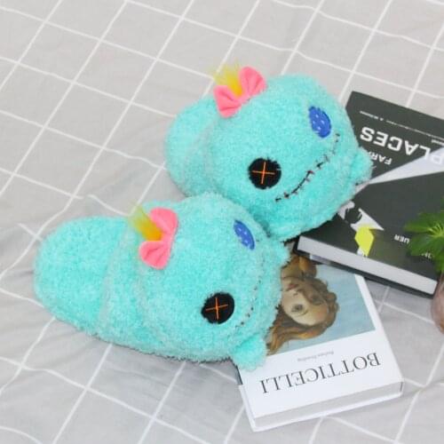 2021 New Scrump Lilo Slippers Plush Kawaii Home Soft Antislip Fur Cute Winter Warm Shoes Sandals Fluffy Sliders