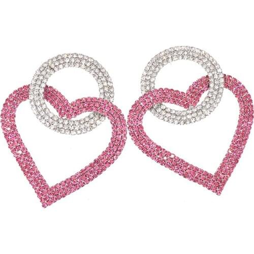 Exaggerated Temperament Vintage Heart Pendant Female Jewelry Cross Fashion Gift Party Charm Hanging Anniversary Party Jewelry