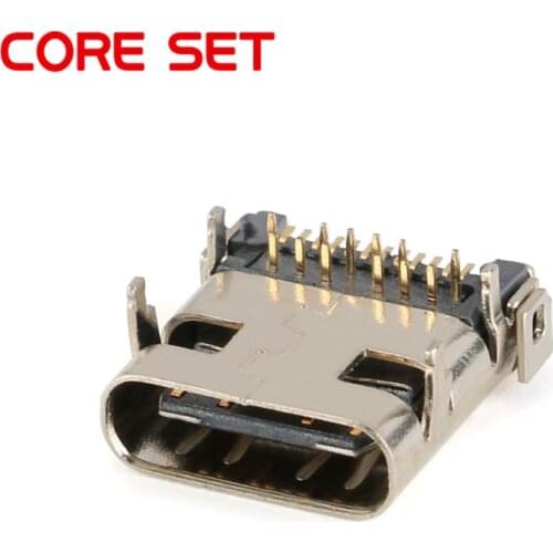 SMT Micro USB-3.1 Socket Connector SMD 24P Type c Female Socket DIP4 SMD DIP Socket Connector For Hd Transmission Interface