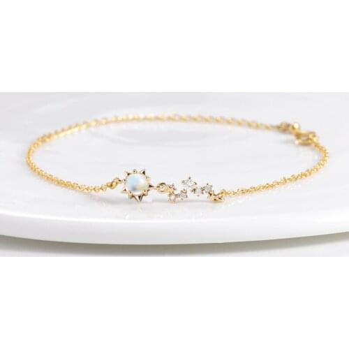 Romantic Solar System Bracelets On Hand Silver Color Bohemian Sun Star Charm Bracelet For Women Pinky Promise Card Bracelet Gift