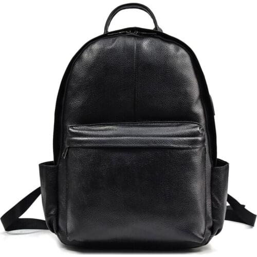 Women Backpack Men Genuine Leather Rucksack Fashion Schoolbag For Teenager Boy Travel Bag Male Laptop Backpack Real Leather Bags
