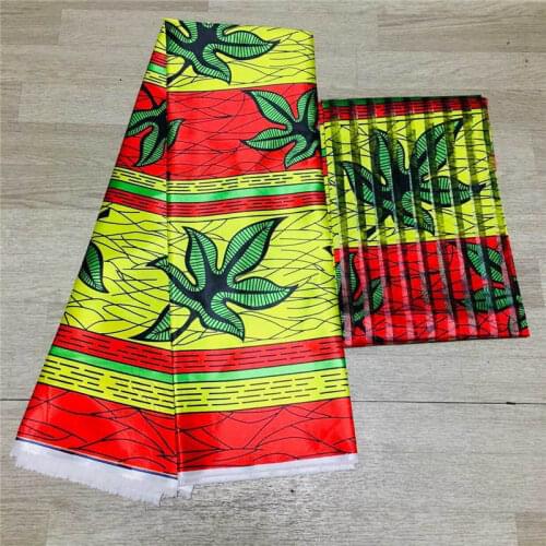 2020 High Quality Silk Wax Hot Sale African Print Design Organza Silk Wax Fabrics Ribbon Material For Wedding Dress! 11236