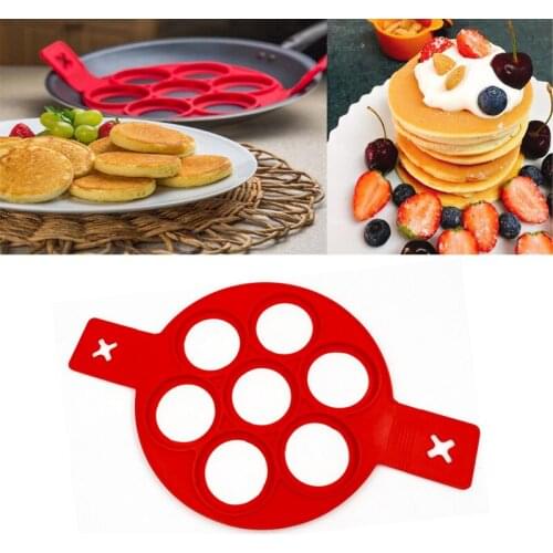 Silicone Pancake Ring Egg Cooker Nonstick Fried Eggs Maker Simple Operation Reusable Baking Omelette Mould Kitchen Baking Tools
