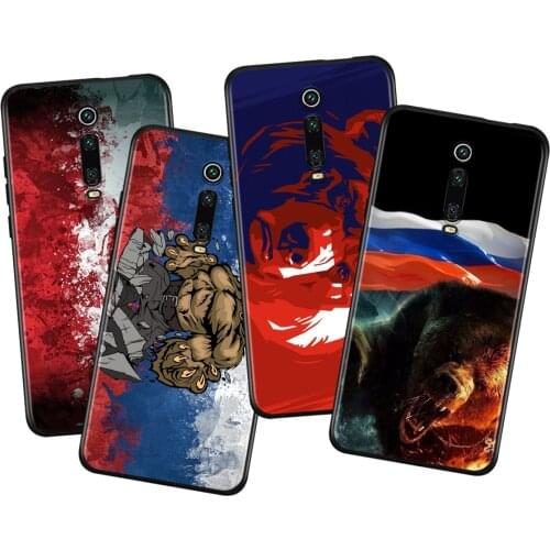 Russia Russian Flags Emblem Silicone Cover For Xiaomi Redmi K40 Gaming K30i K30T K30S K30 Ultra K20 10X Pro Black Phone Case