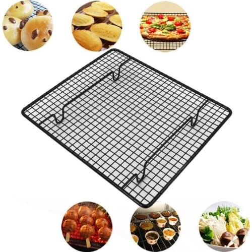 Steel Non-stick Cake Cooling Net Baking Tray 26cmX23cmX3cm Non-stick Barbecue Net Grill Cooling Rack Baking Utensils