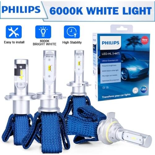 LED H4 philips Ultinon Essential LED Kit 6000K 12V H7 H11 9005 HB3 HB4 H1R2 9006 9012 Headlight H8 H11 H16 LED Fog Lamps