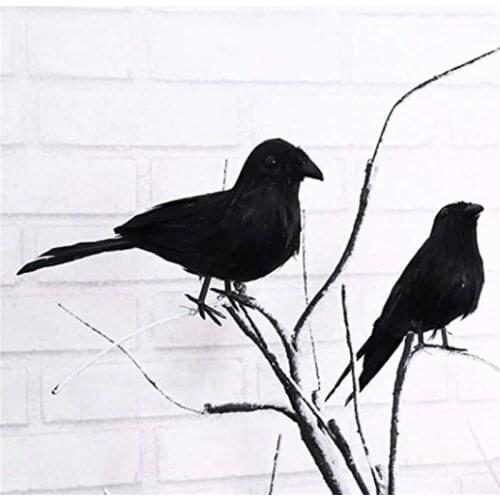 Party Decorations Simulation Animal Model Decoration Artificial Crow Black Bird Crow Props Horror Decoration Party Supplies