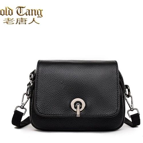 100% Genuine Leather Big Capacity 2 Layer Women Handbags Fashion Small Tote Sac Ladies Shoulder Crossbody Bags Female Mini Bolsa