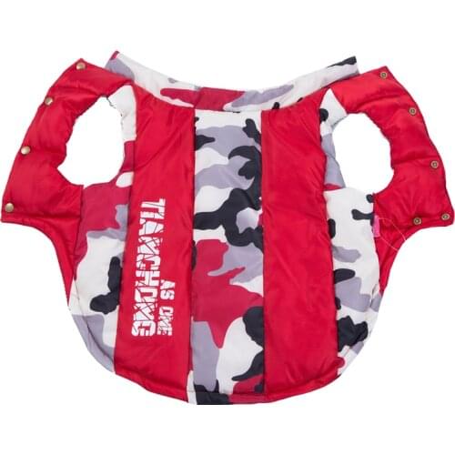 Winter Big Dog Clothes Warm Pet Dog Vest Jacket For Large Dogs Waterproof Camouflage Dog Coat Golden Retriever Bulldog Clothing