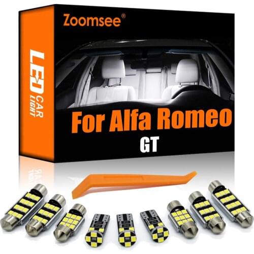 Zoomsee 7Pcs Interior LED For Alfa Romeo GT 2003-2010 Canbus Vehicle Bulb Indoor Dome Map Reading Light Auto Lamp Accessories