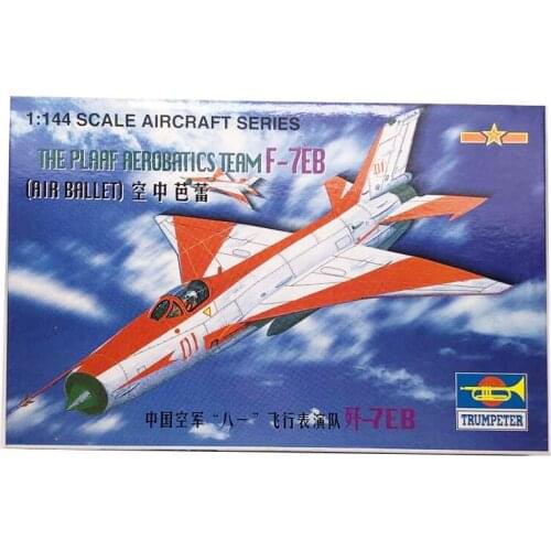 1:144 China Air Force -7EB 81 Flying Performance Team Military Aircraft Assembly Model