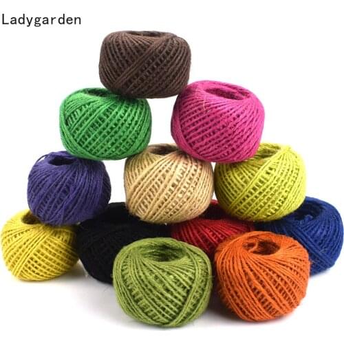 100M Burlap Rope Natural Jute Twine Burlap String Hemp Rope for Wedding Wrapping Cords Thread DIY Scrapbooking Craft Decor 2MM