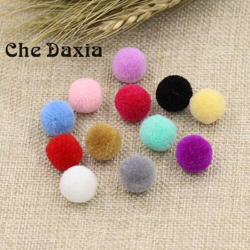 100 PCS/Pack) 15mm Diameter Pompom Ball Fur Ball For DIY Handcraft Earring Accessories Clothing Bags Decorationsories