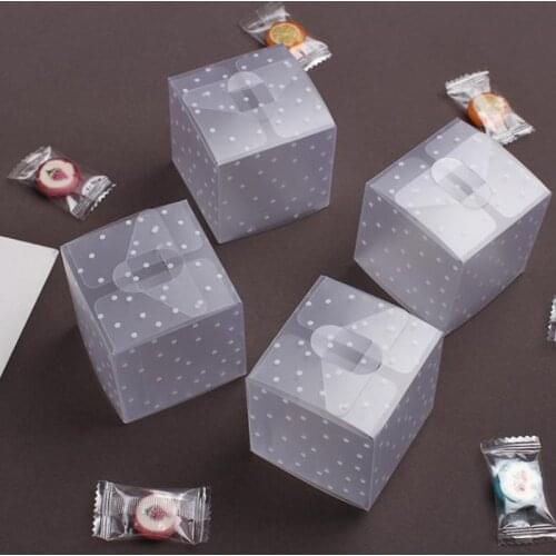2000pcs Translucent Frosted Dot Candy Box Chocolate Cake Wedding Candy Package Gift Box for Wedding Birthday Christmas NO314