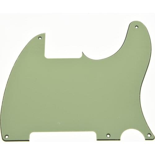 5 Hole TL Style Blank Pick Guard Scratch Plate No Pickup Hole Mint Green 3 Ply