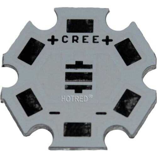 Freeshipping!20MM CREE XPE/XPG/XTE LED PCB/ Aluminum base plate/ Circuit board/ PCB LED board for CREE LED ,100pcs/lot
