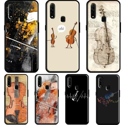 Cello Violin Art For OPPO A15 A1K A3S A5S A52 A72 A91 A83 A93 Find X3 Pro Reno 2 Z A5 A9 A31 A53 2020 Case