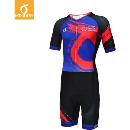 Mens Triathlon Skinsuit Sports Running Swimming Bicycling Jersey Bicycle Clothing Pro Pad Cycling Top Shirt