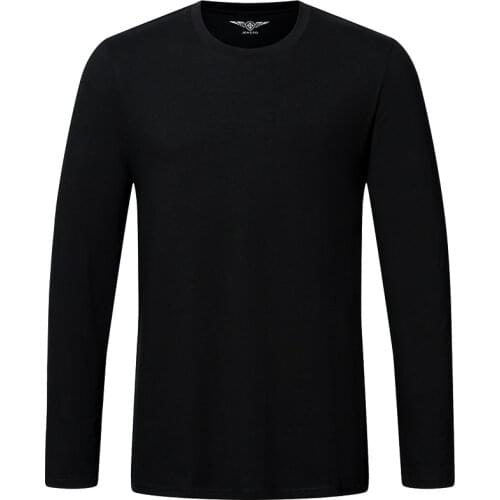 High quality cotton t shirt Spring autumn fashion men T-shirt homme men long sleeved O-neck solid casual T-shirts Tops Tees 2pcs