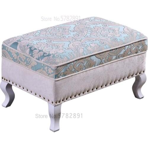 Customized American Shoe Changing Stool, Wearing Shoe Stool, Home Living Room Sofa, Footrest, Foot Bedroom, Bed End Stool, Cosme