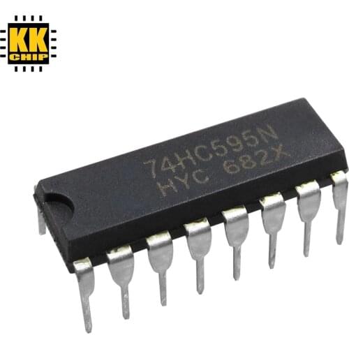 KKCHIP SN74HC595N SN74HC595 74HC595N 74HC595 DIP-16 Counter Shift Registers Tri-State 8-Bit new original